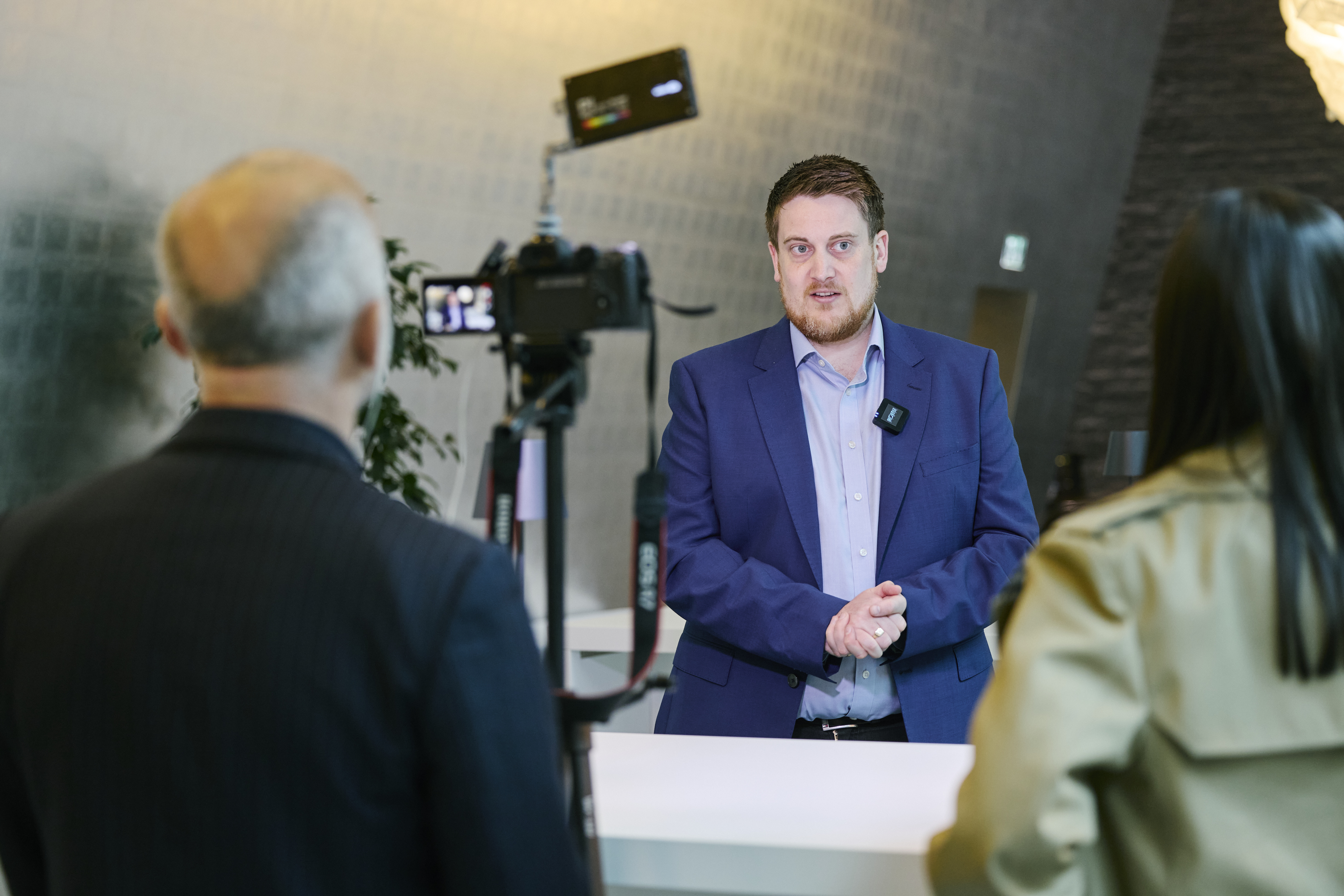 Lenovo's Myles Spittle speaking at FIFA HQ in Zurich