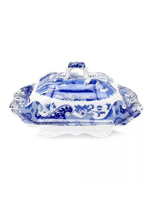 Spode Blue Italian Covered Vegetable Dish