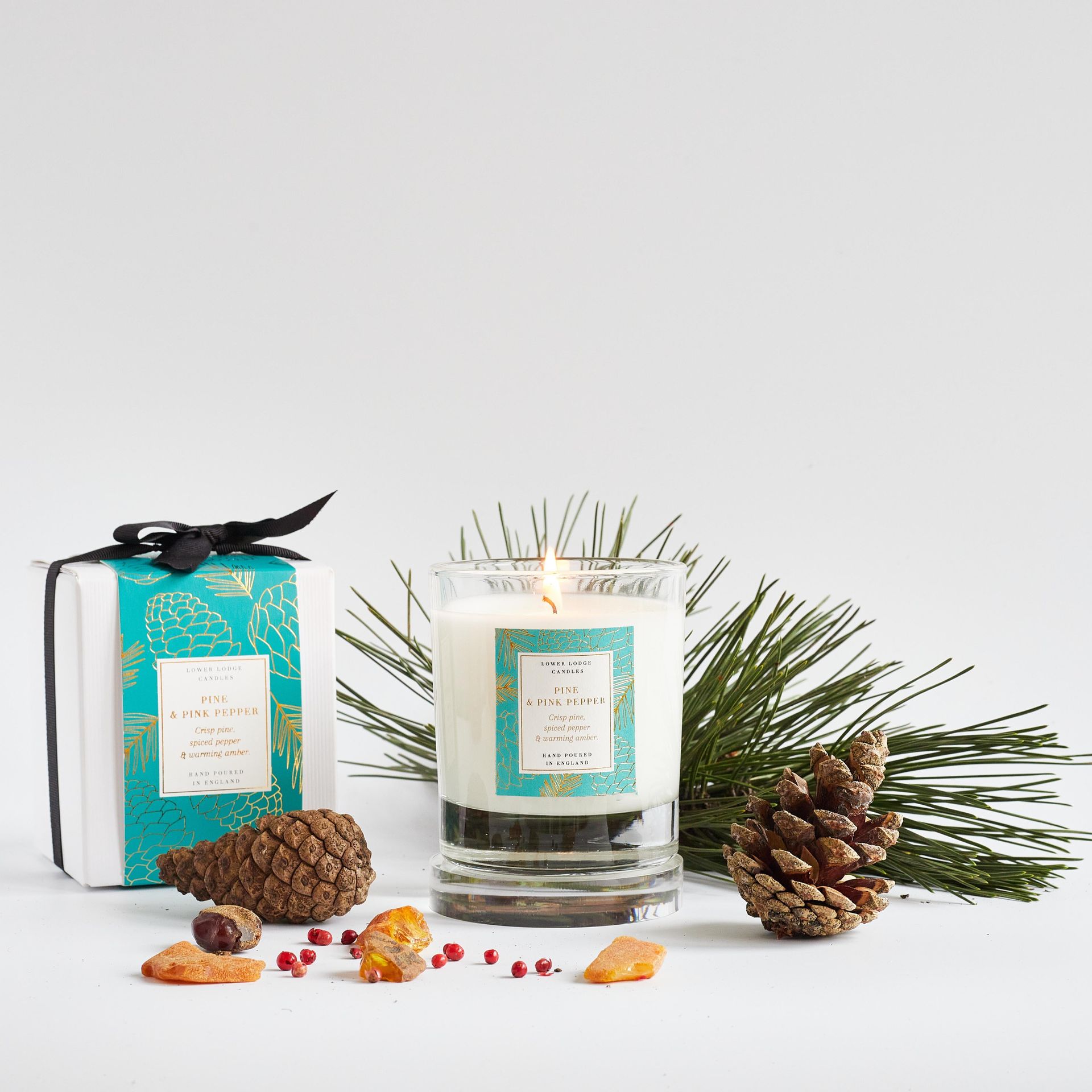 Pine and Pink Pepper 1 Wick Scented Candle