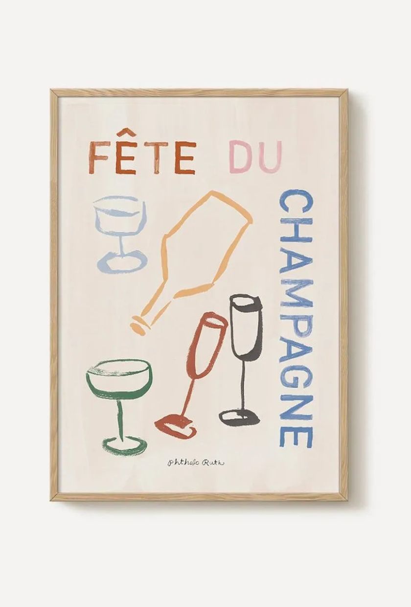 PSTR Studio, Phthalo Ruth F&amp;ecirc;te Du Champagne Framed Print