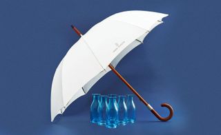 Umbrella for Harry Winston, alongside carafes for LR Paris