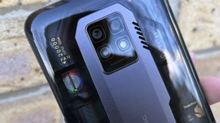 A close-up of the RedMagic 7 Pro's rear cameras and cooling fan