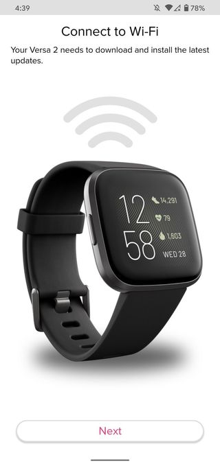 Setting up a Fitbit Versa 2 with the Android app