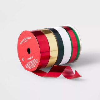 rolls of colorful ribbon