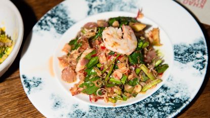prawn and pomelo salad
