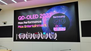 Samsung QD-OLED factory signs