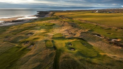 The 10th green at Royal Porthcawl