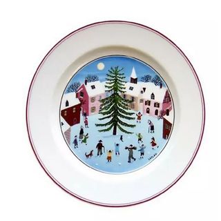 A christmas-themed plate