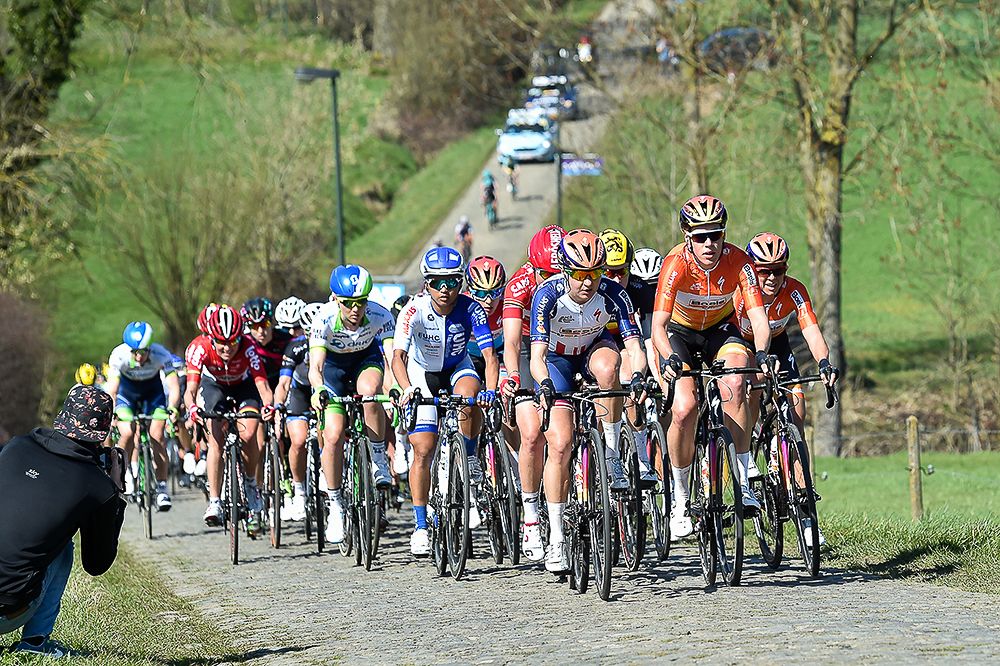 The peloton in action