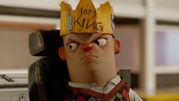 s&box sausage man looking grumpy wearing "100% KING" crown
