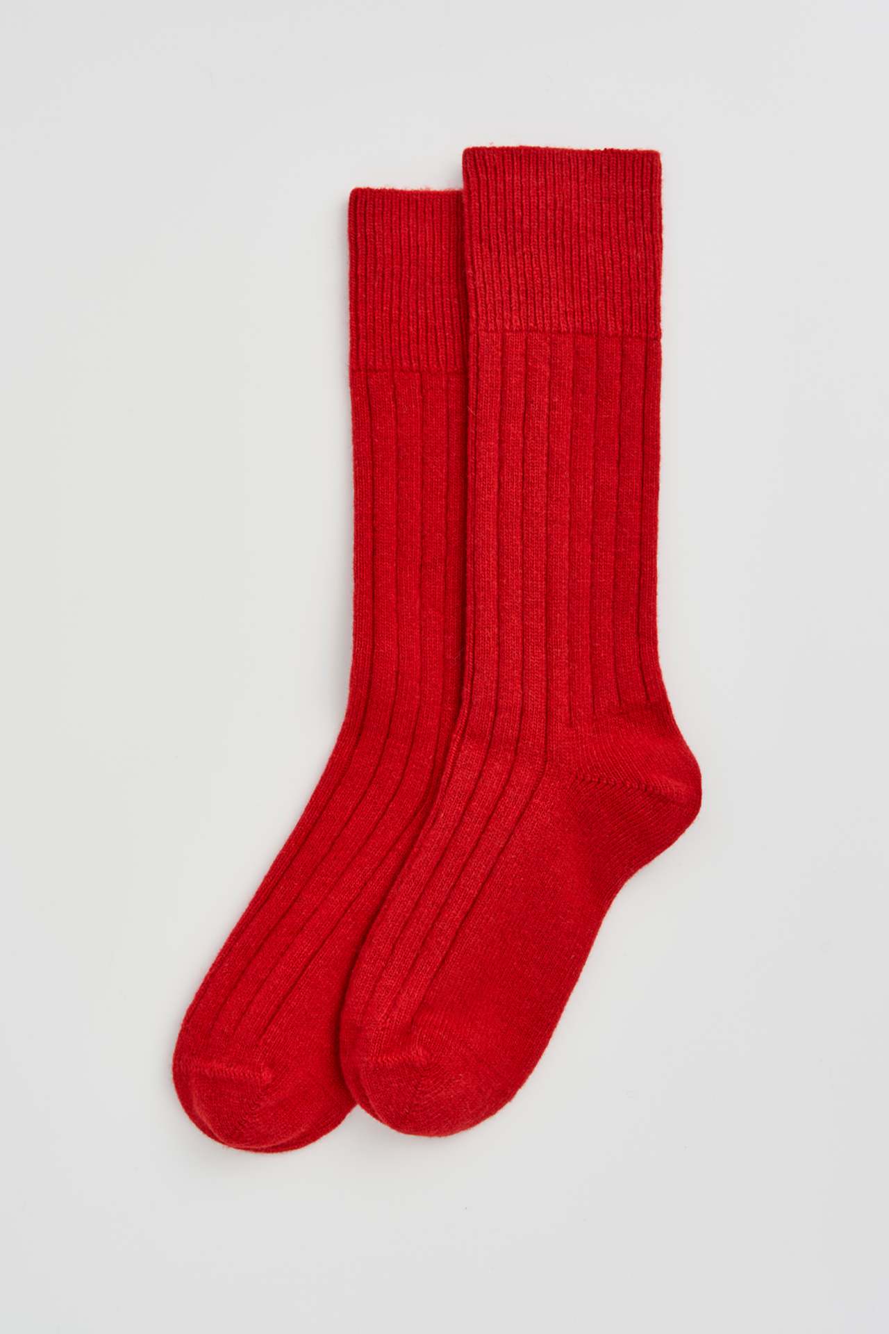 Postbox Red Merino Bed Socks - Small (uk 4-8) / Postbox Red