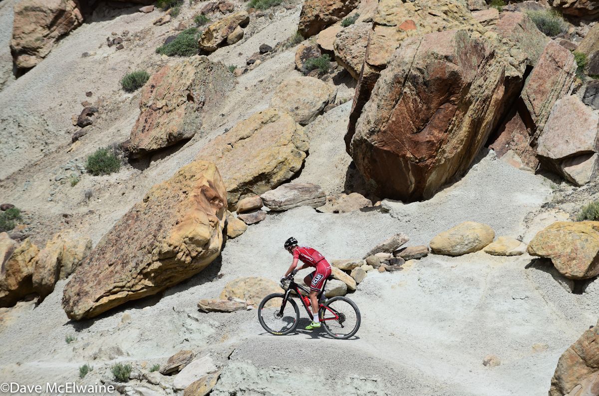 Ben Sonntag (Cliff Bar) riding alone in second place