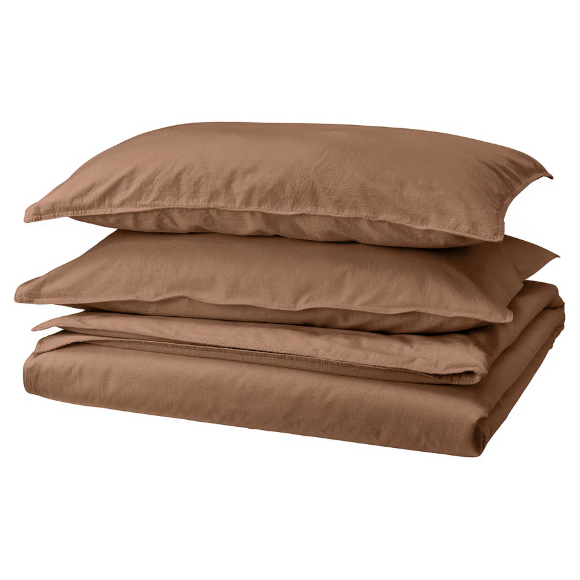 a brown bedding set