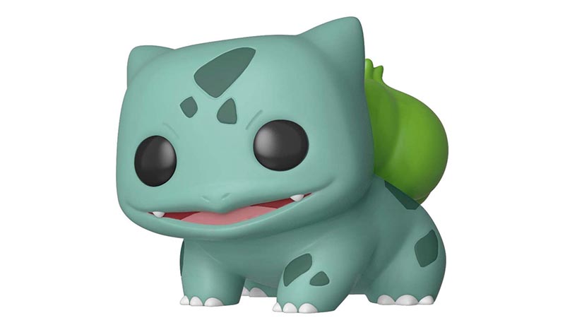 A small green bulbasaur figurine from Funko Pop