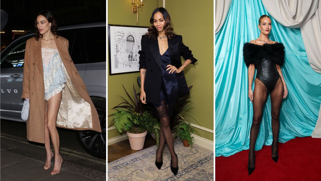 Alexa Chung, Zoe Saldana, and Rosie Huntington-Whiteley embrace the lingerie trend