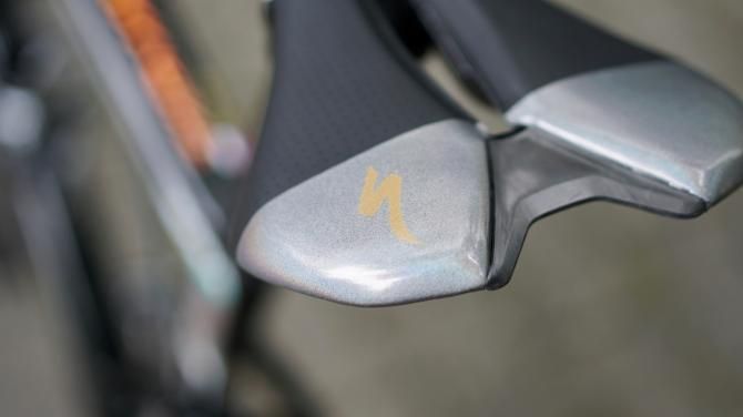An iridescent Specialized Toupe to match the Tarmac