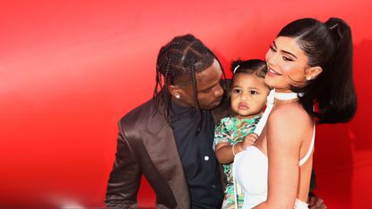 santa monica, california august 27 travis scott and kylie jenner attend the travis scott look mom i can fly los angeles premiere at the barker hanger on august 27, 2019 in santa monica, california photo by tommaso boddigetty images for netflix