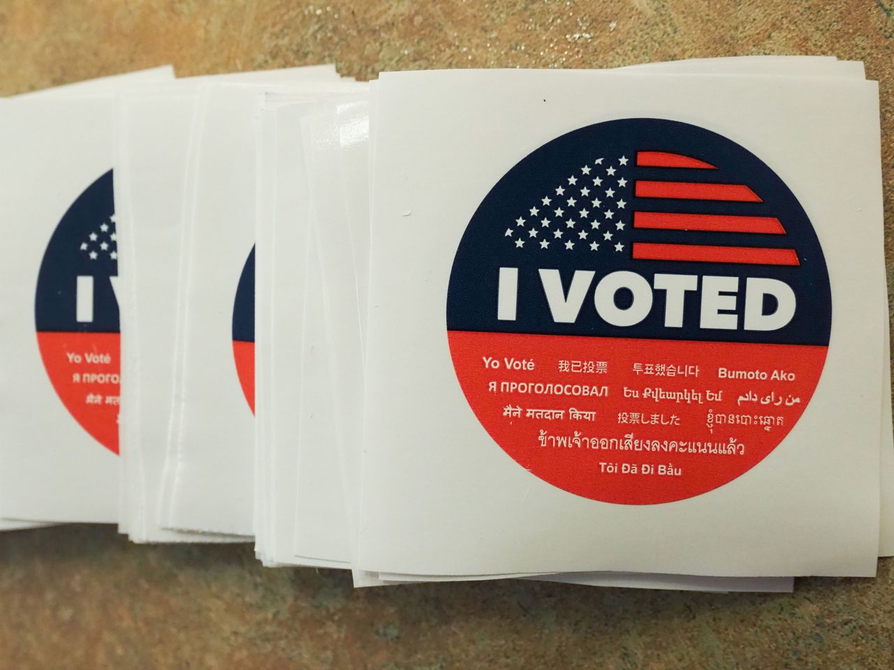 Voting stickers