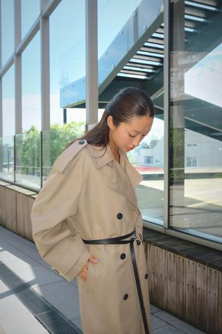 Zw Collection Oversized Water Repellent Trench Coat