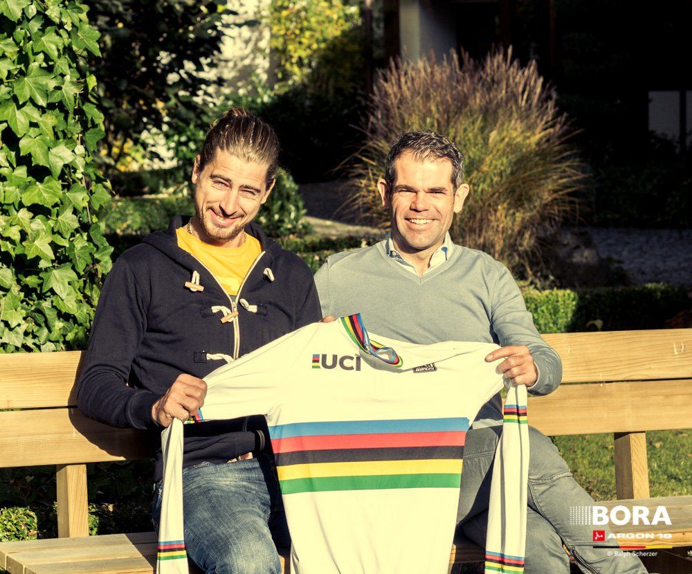 Peter Sagan and Bora manager Ralph Denk