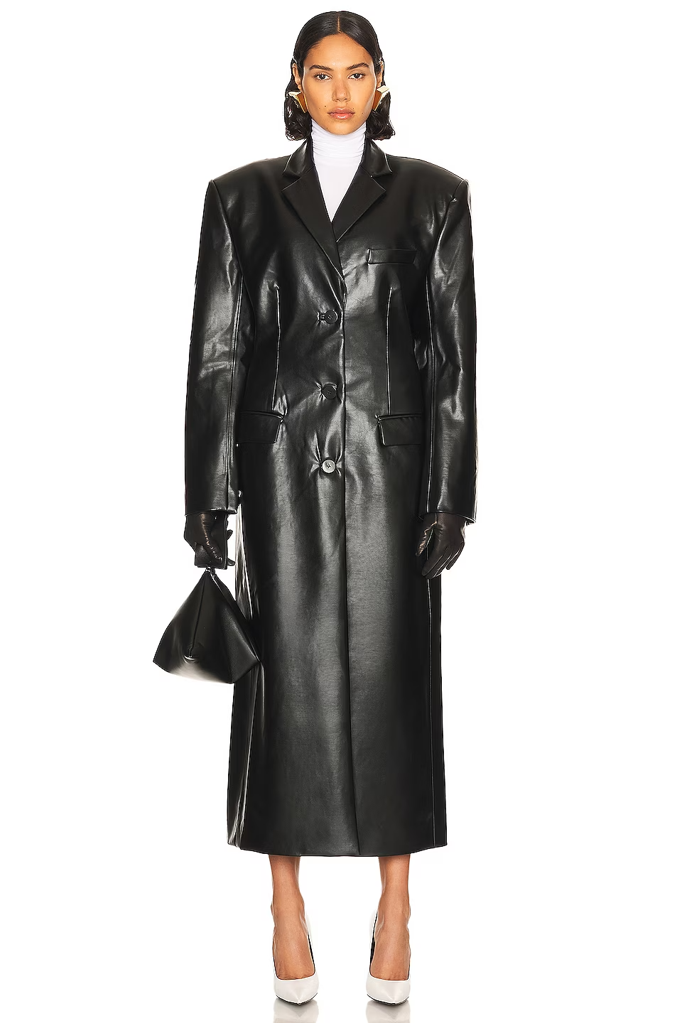 Helsa Faux Leather Trench
