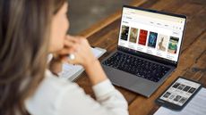 PocketBook Store viewed on laptop and e-reader