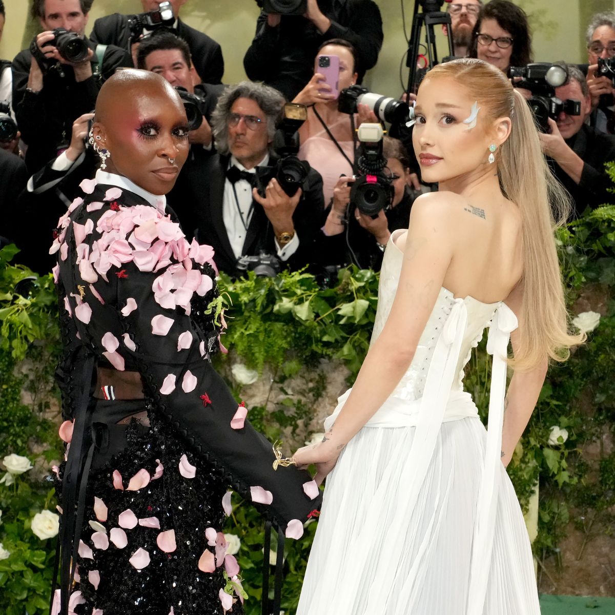 Cynthia Erivo and Ariana Grande attend the 2024 Met Gala