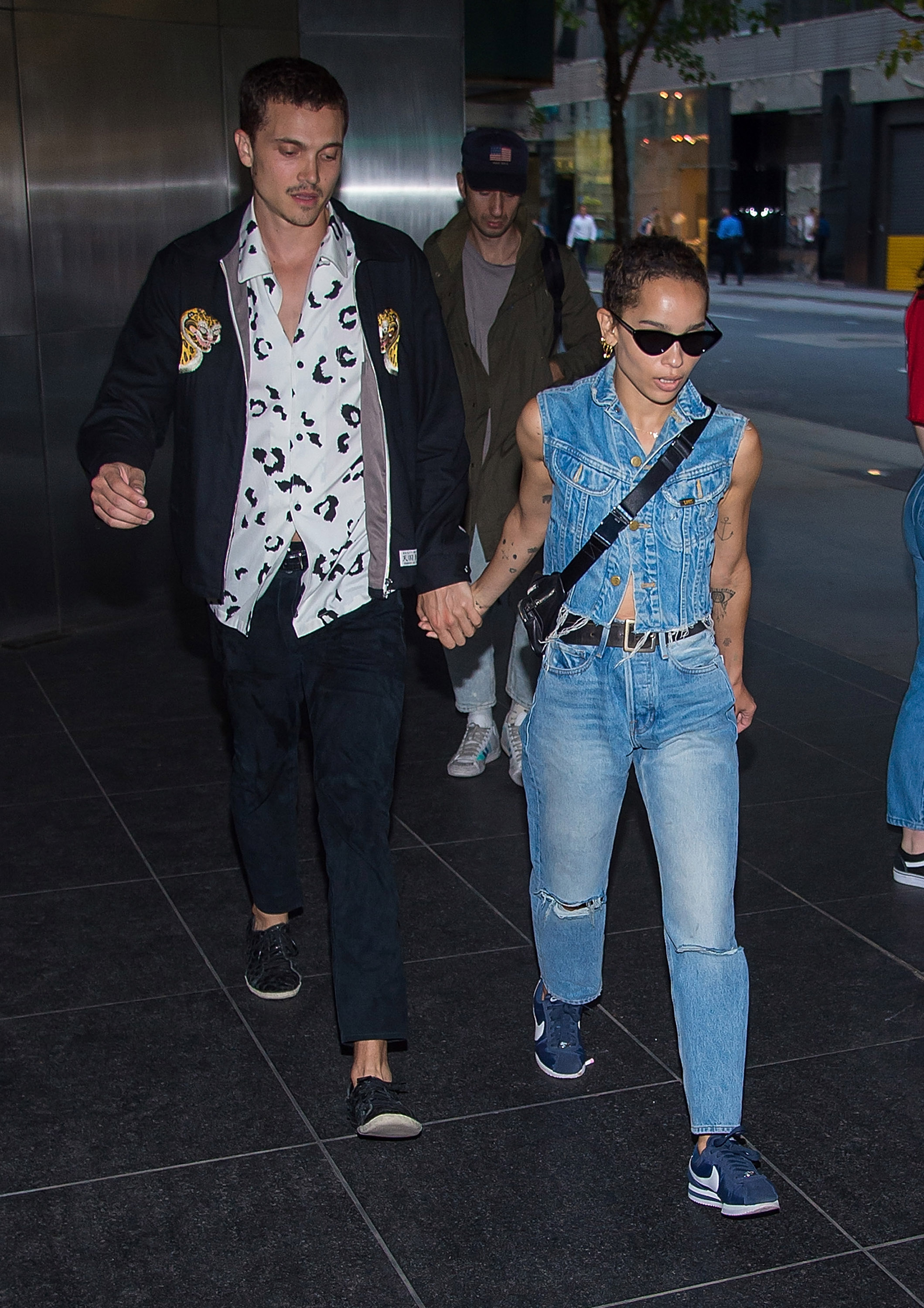 Zo&amp;euml; Kravitz wearing Nike Cortez sneakers in 2017