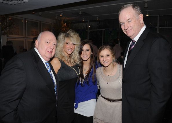 Roger Ailes, Paulette Figoski, Caroline Figoski, Corrine Figoski, and Bill O&amp;#039;Reilly.