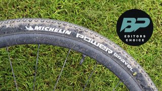 Michelin Power Gravel tire on grass