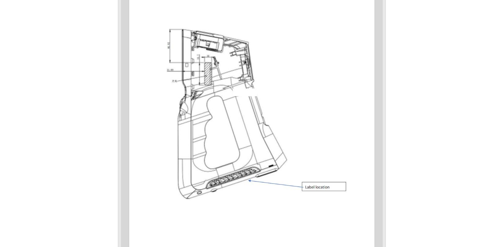 Drawing of S1 3D scanner in FCC filing