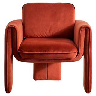 Urban Outfitters Floria Terracotta Velvet Upholstered Chair