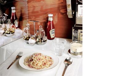 Richard Estes' Spaghetti carbonara