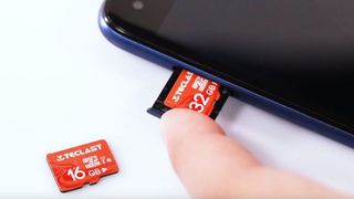 microSD card inserted into a device