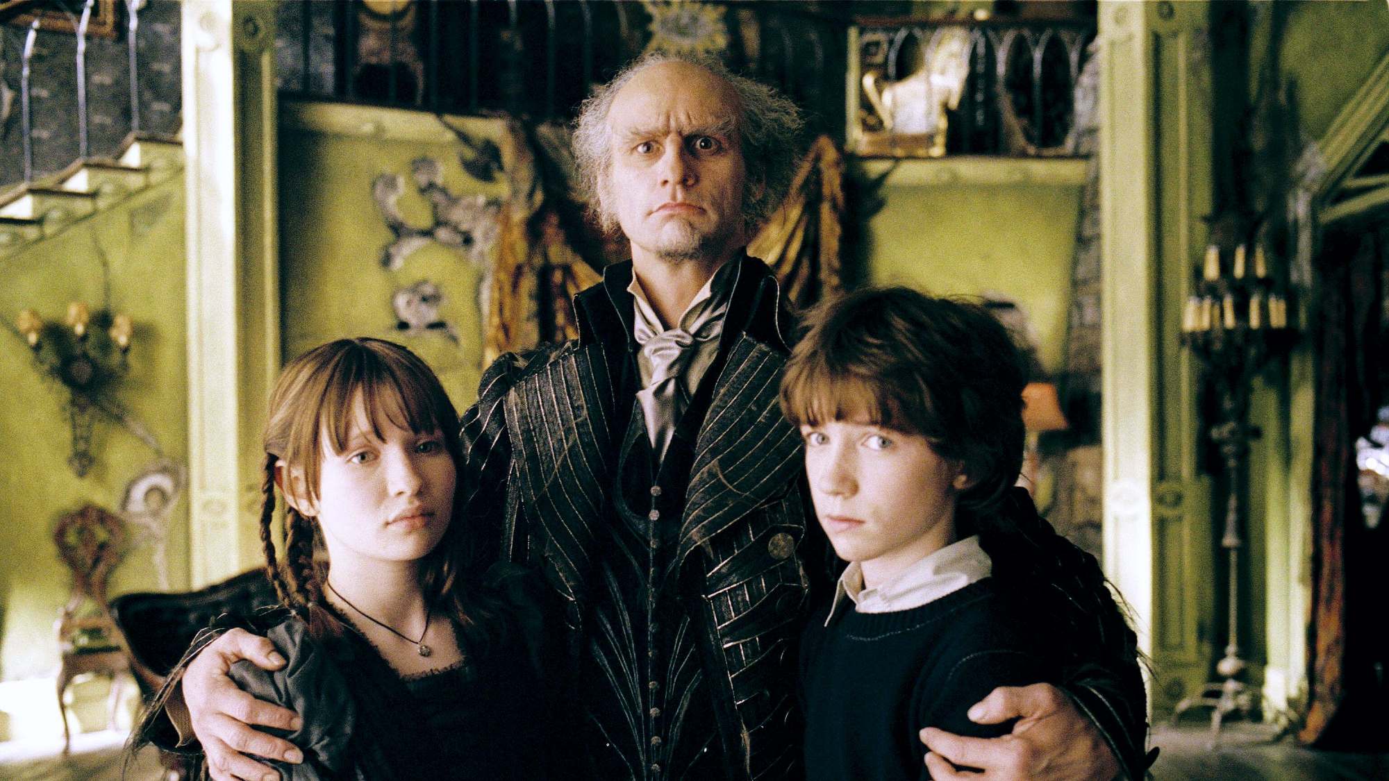Emily Browning, Jim Carrey and Liam Aiken in Lemony Snicket's A Series of Unfortunate Events