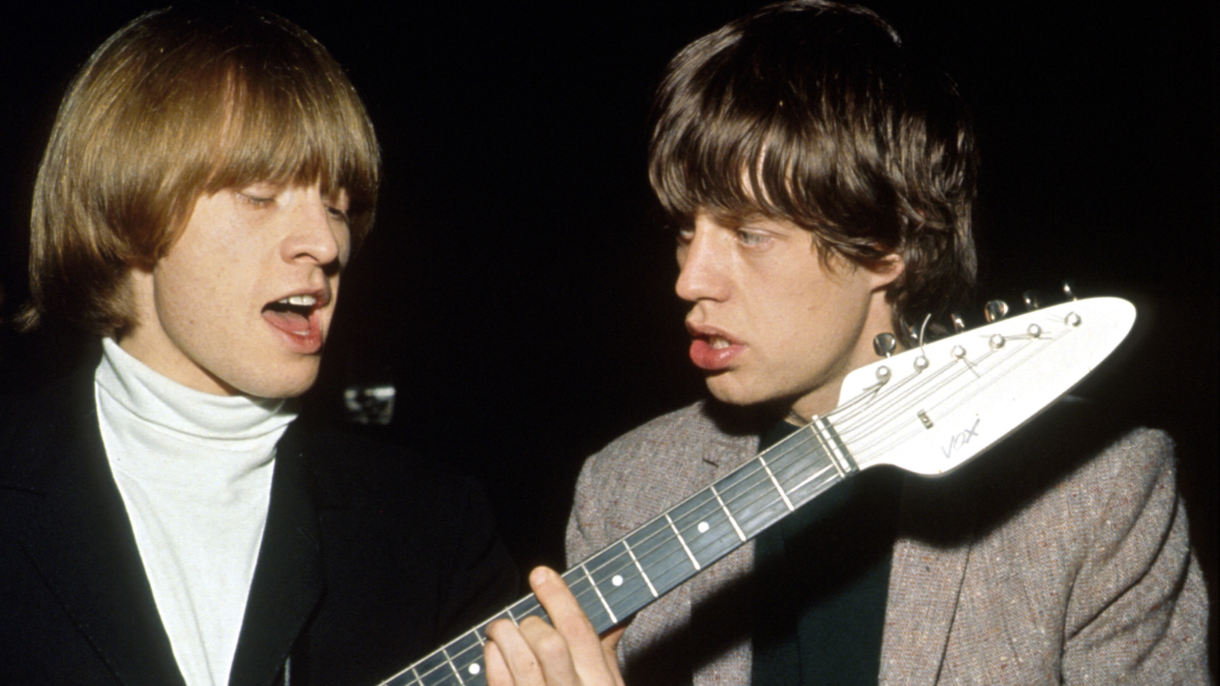 Brian Jones and Mick Jagger in 1966