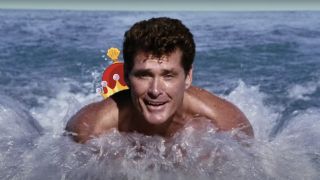 David Hasselhoff cruising through the water in The SpongeBob Squarepants Movie