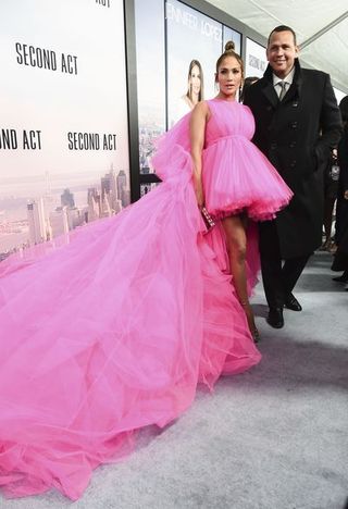 Pink, Dress, Shoulder, Clothing, Gown, Fashion, Haute couture, Event, Quinceañera, Formal wear,