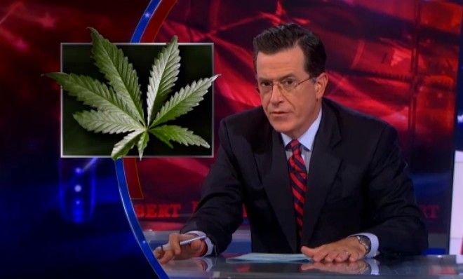 Colbert talks weed