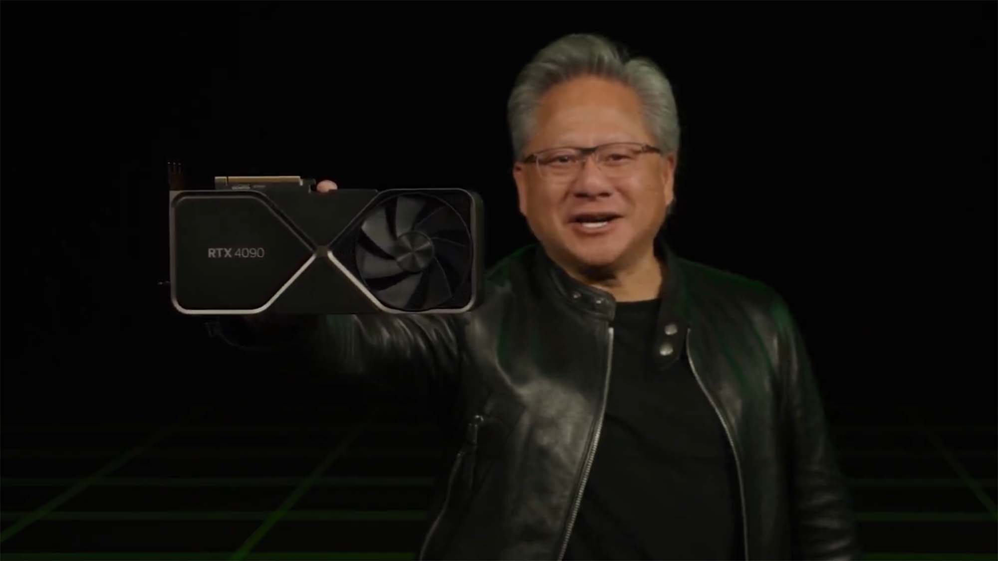 Nvidia Генеральный директор Дженсен Хуан с RTX 4090