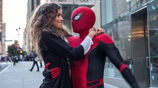 Zendaya and Tom Holland as MJ and Spider-Man