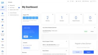 Our dashboard on UltaHost