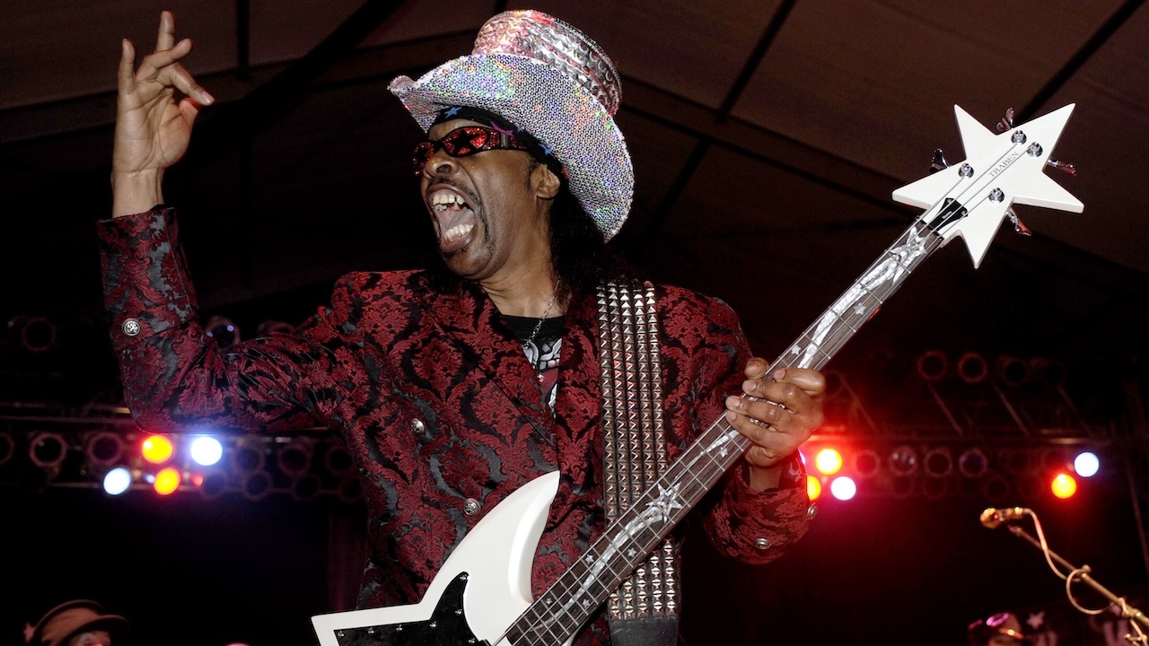 Bootsy Collins performs at Day Three of the Bonnaroo Music And Arts Festival on June 11, 2011 in Manchester, Tennessee.