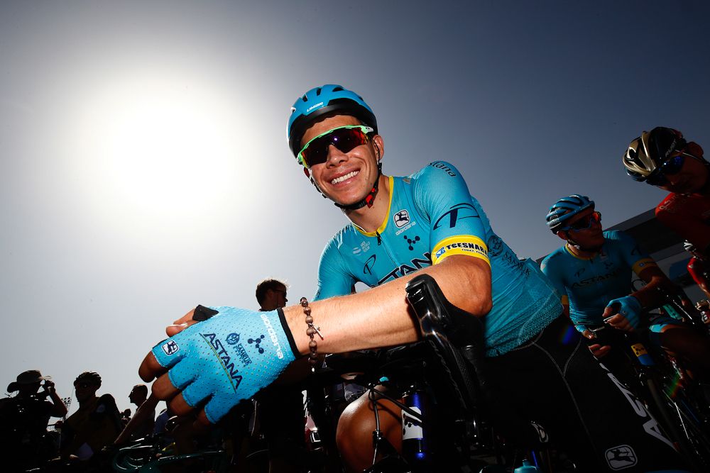 Miguel Angel Lopez before the start of stage 9 at la Vuelta