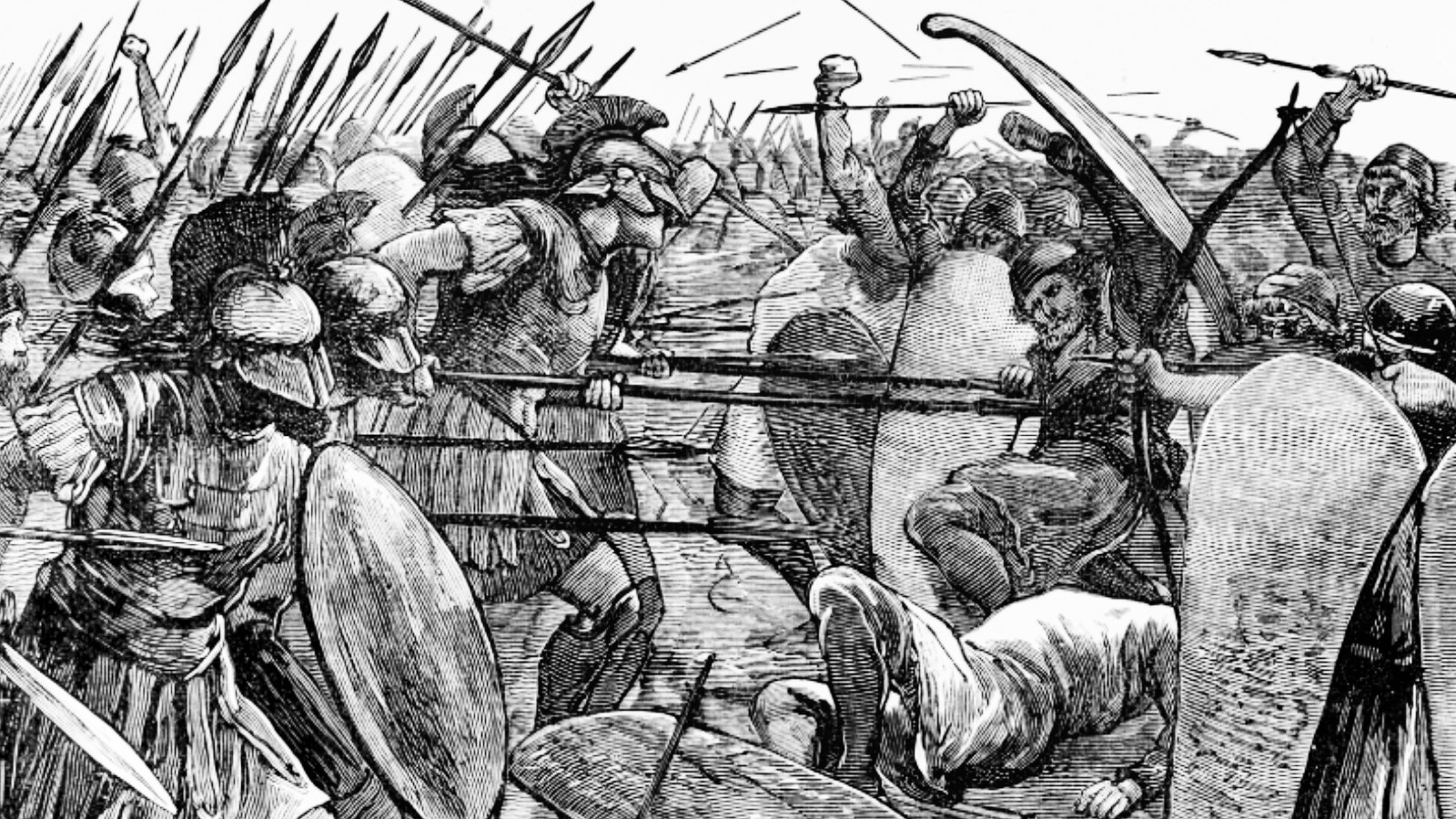 Ilustración de la Batalla de Platea entre Grecia y Persia
