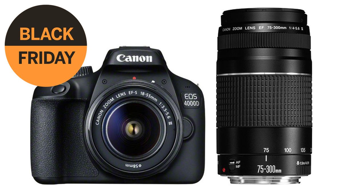 Canon 4000D plus two zoom lenses for £349 save £150 on starter DSLR