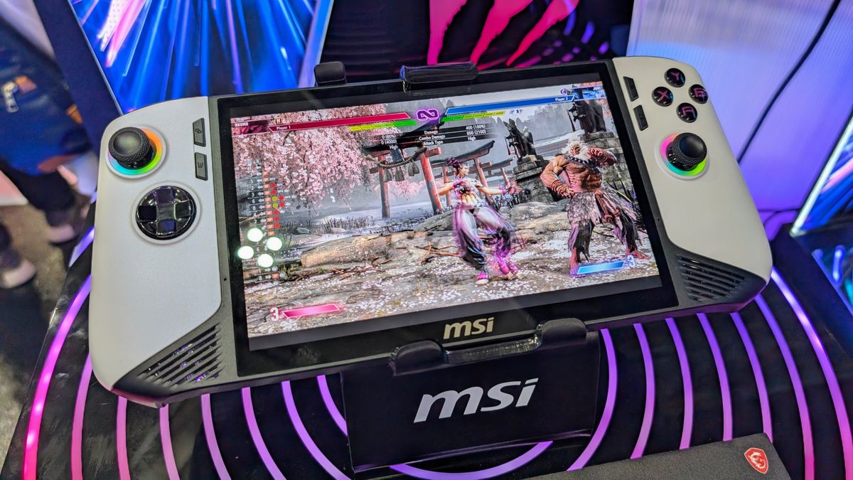 MSI Claw 8 AI gaming handheld at Computex 2025
