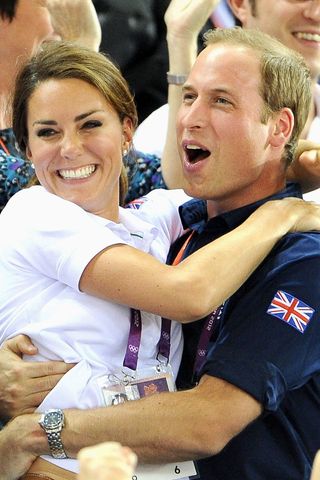 Kate and Will at the 2012 London Olympics.