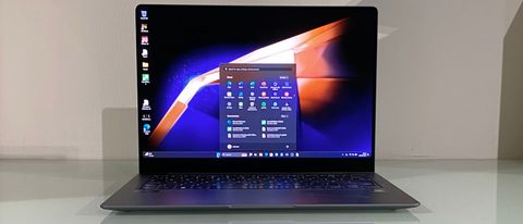 Samsung Galaxy Book4 Pro with screen open