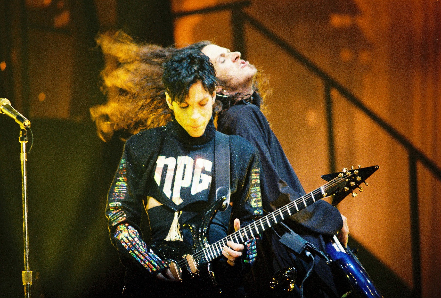 Prince performs onstage at Wembley Arena in London on March 4, 1995